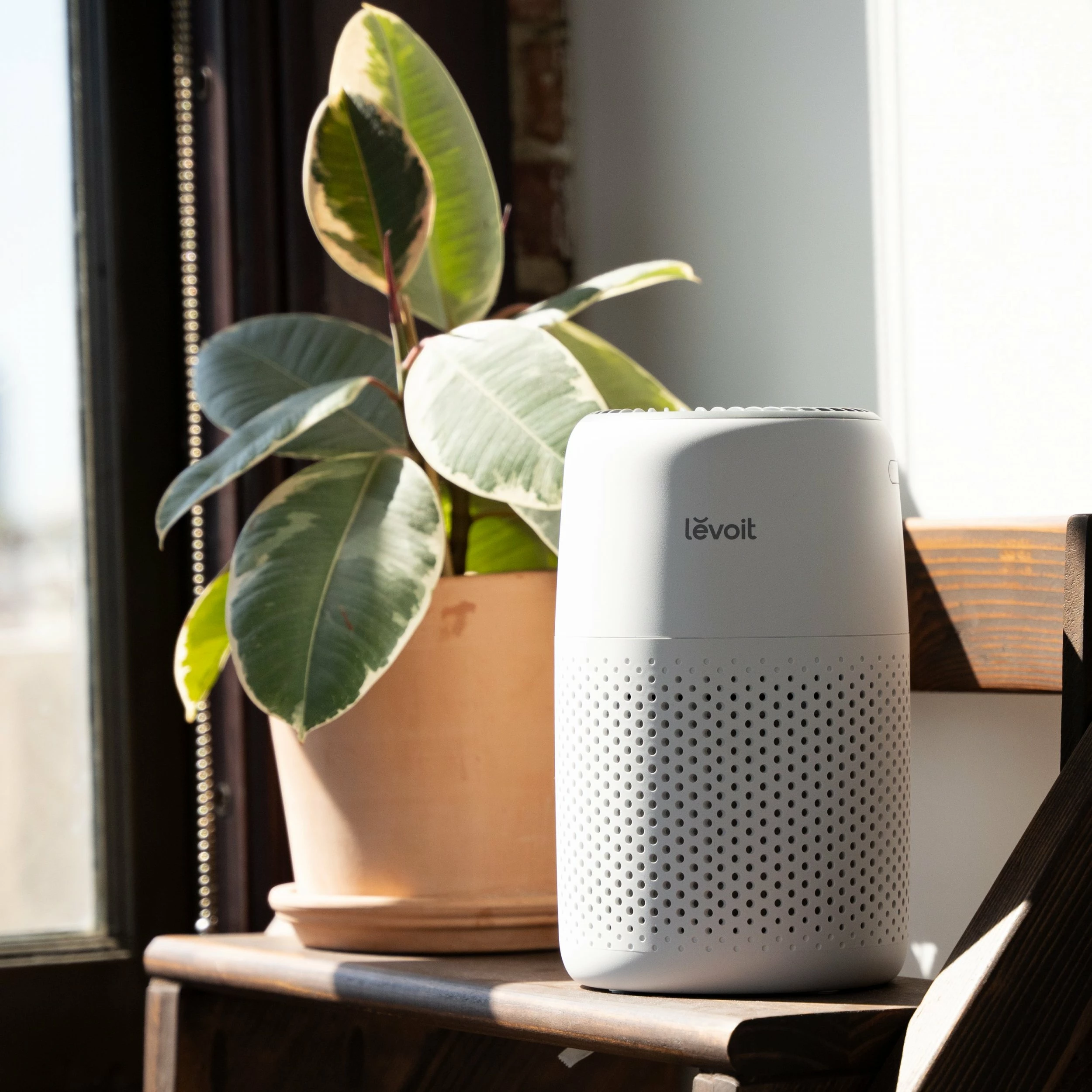 Pastrues ajri Levoit Core Mini, 17 m², filtër 3-shtresor HEPA/Karbon/Para-filtër, 7 W, i bardhë