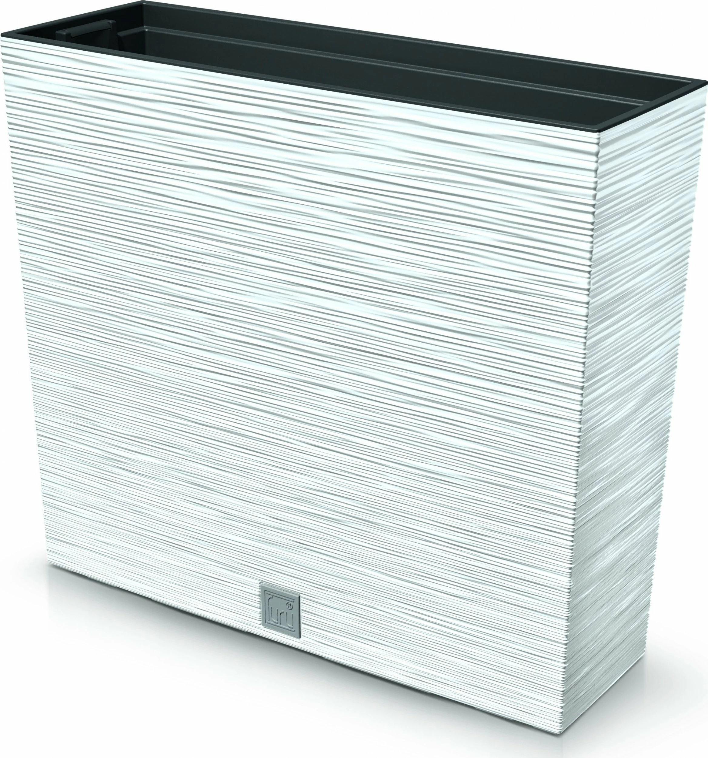 Kuti vazo dekorative Prosperplast Furu Case T DFC600T-S449 58x18x49.8cm 44L me liner, e bardhë