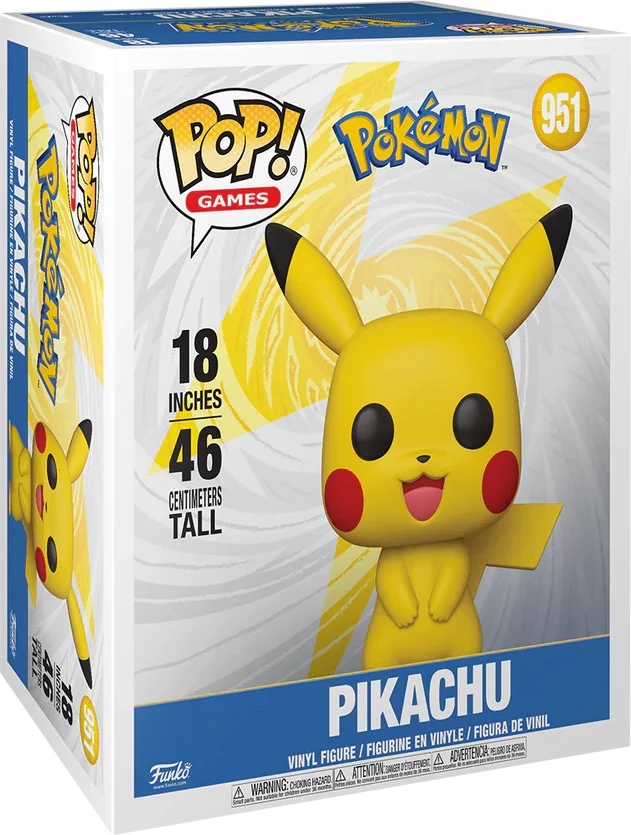 Figurinë vinyl koleksionuese Funko POP! Mega Pokémon Pikachu 18", e verdhë