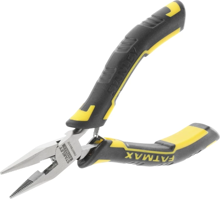 Pincë konike mini Stanley FMHT0-80517, çelik cilësor, dorezë dy-materiale, kthim me sustë, zi/verdhe