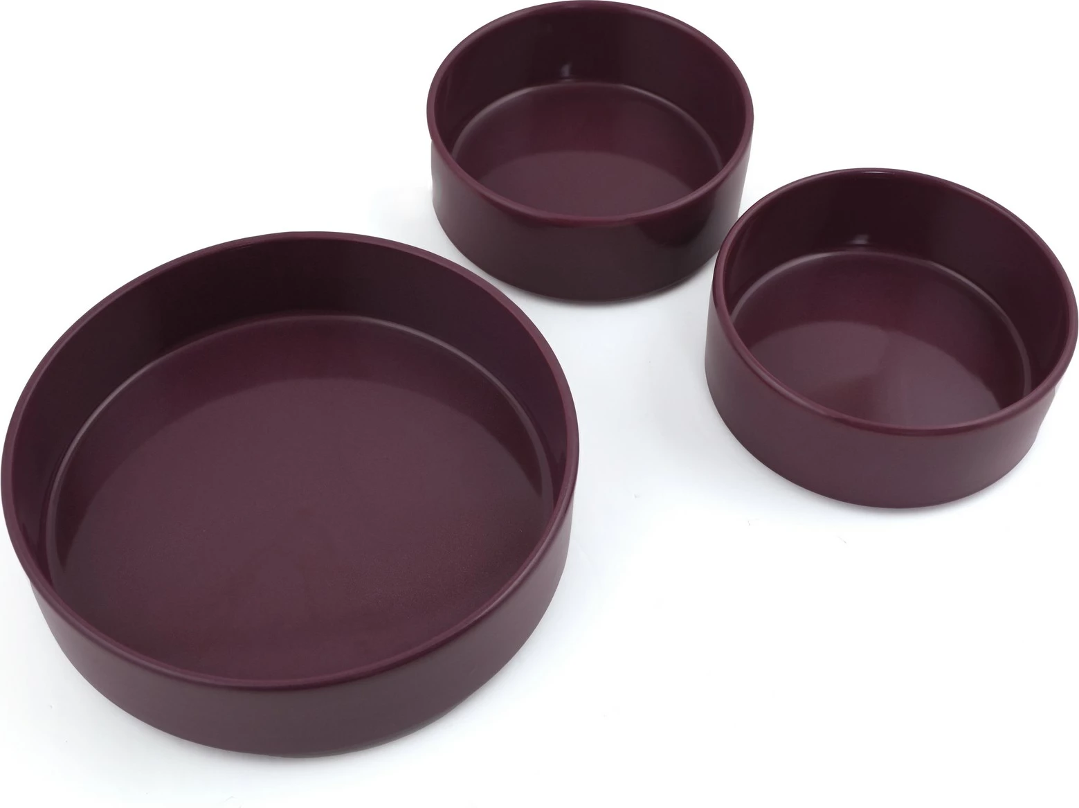 Set pjatash qeramike (3 copë), ngjyrë vjollcë, Hermia Concept, ST038003F498A000000MACD700