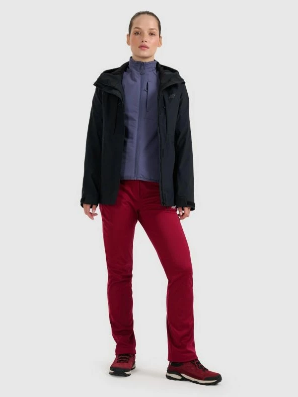 Jakne trekking për femra 4f, e zezë