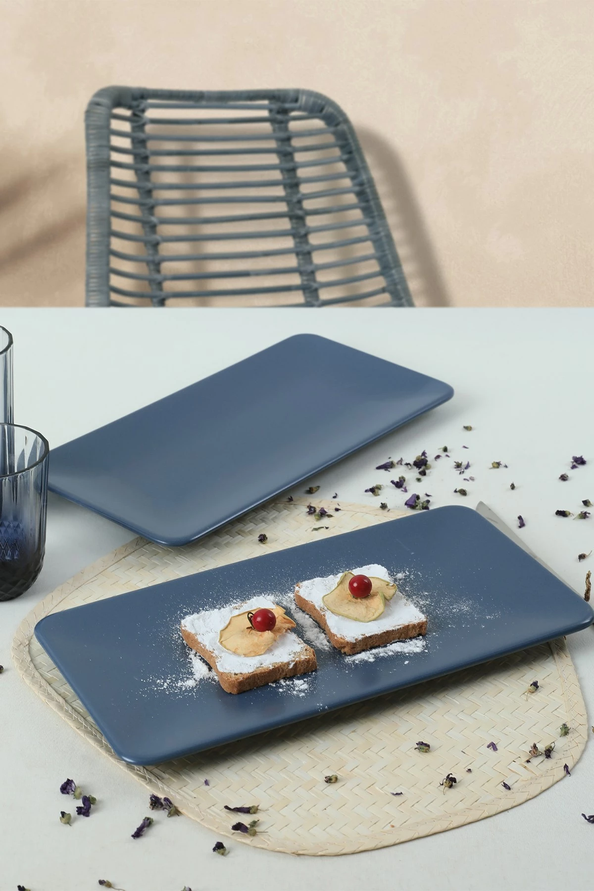 Set pjatash servirëse (2 copë), Hermia Concept, ngjyrë kaltër, ST032002F399A000000MAKYK00