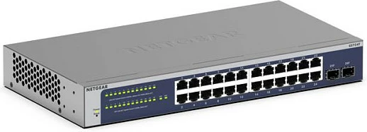 Switch NETGEAR GS724Tv6, 24 porta Gigabit, menaxhueshëm L2+/L3, Rack 1U