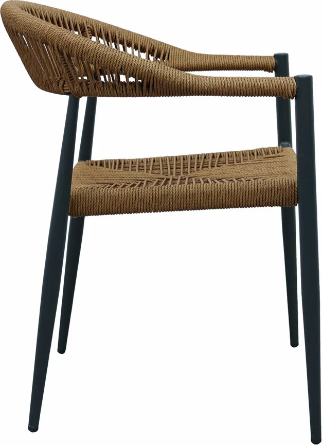 Karrige Carla, ngjyrë e zezë dhe arre, 56x59x78