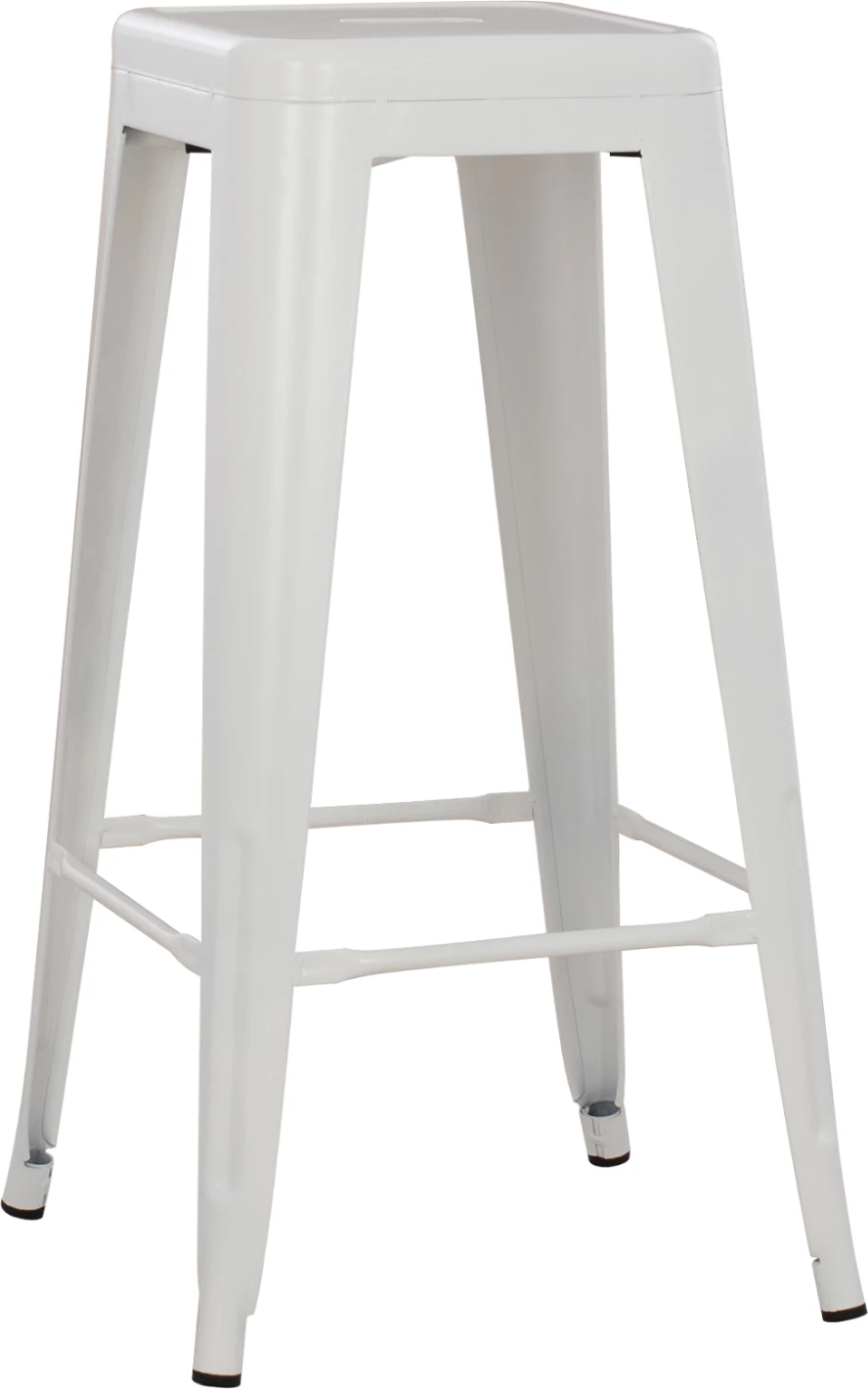 Karrige për bar MELITA-PRO FH8642.41 metalike, ngjyrë e bardhë mat, 43x43x78H cm