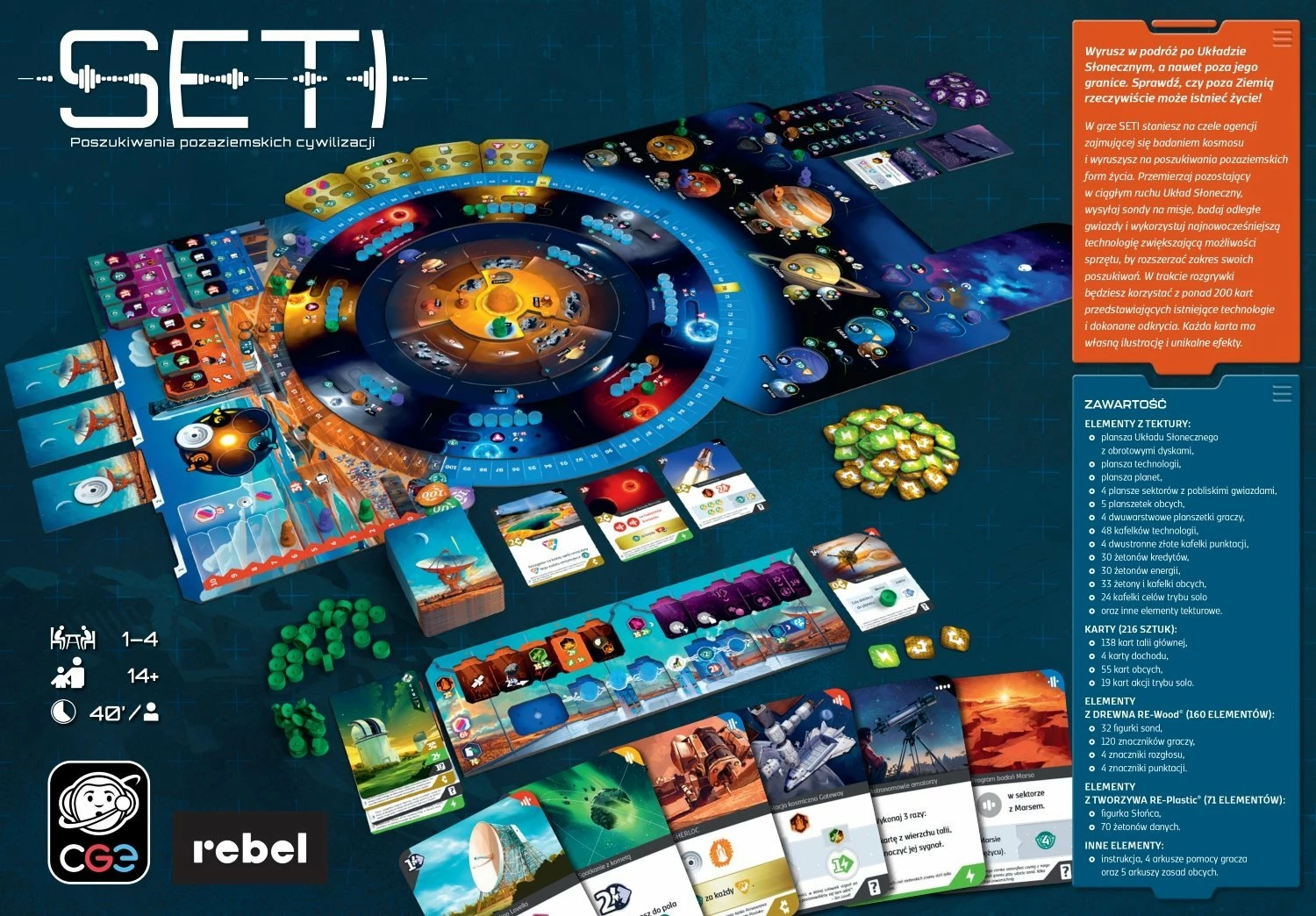 Lojë tavoline Rebel SETI: Search for Extraterrestrial Civilizations, 1-4 lojtarë, 14+