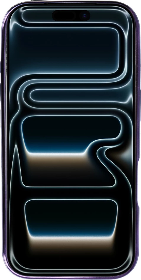 Mbështjellës silikoni ONASI 23893 Luxury MagSafe për iPhone 17 Pro Max, transparent vjollcë me xixa