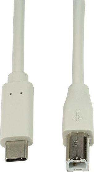 Kabllo USB LogiLink USB 2.0 Type-C në Type-B, 2 m, gri