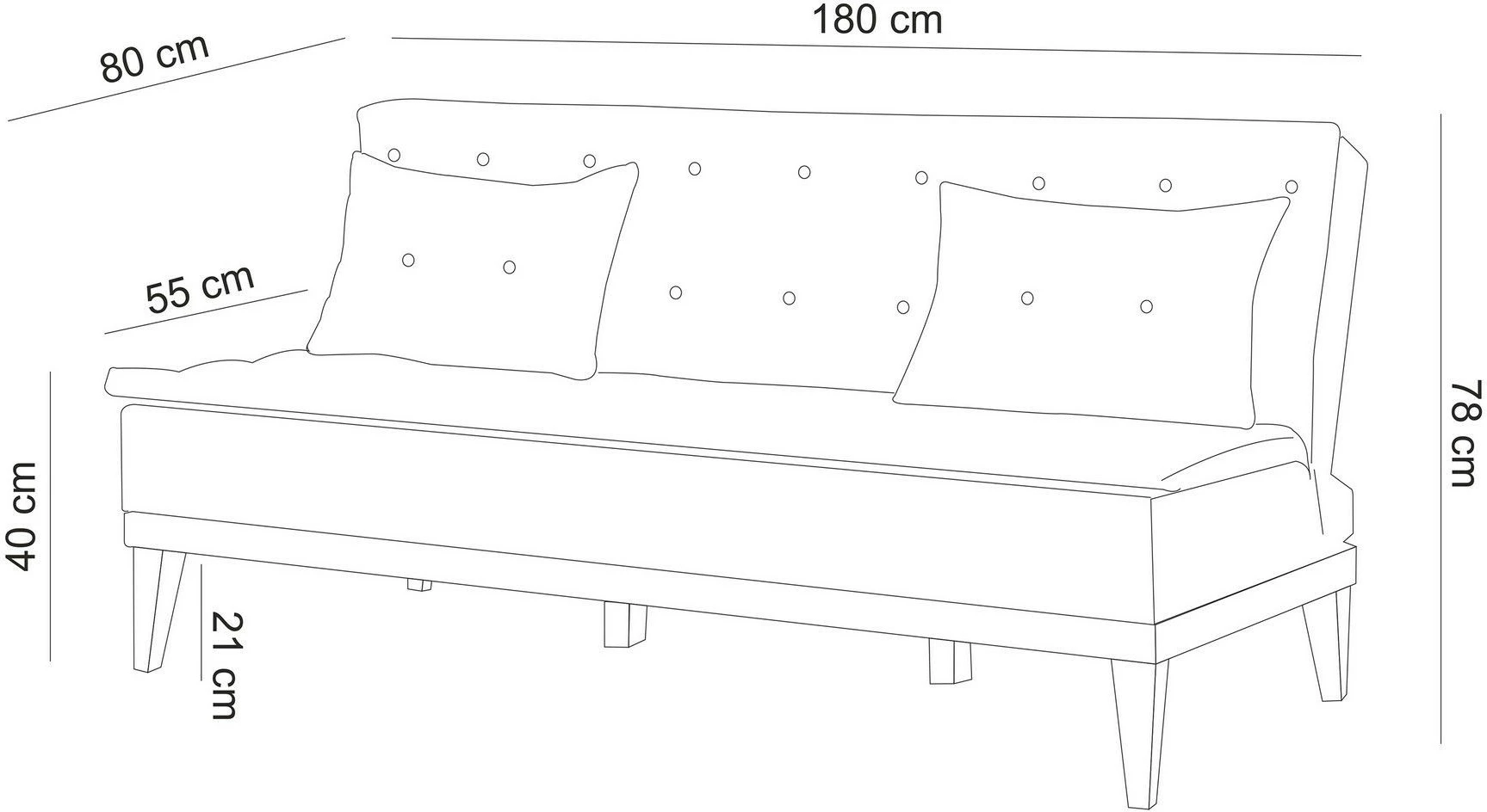 Divan-krevat 3 vendësh, Atelier del Sofa, ngjyrë blu e errët
