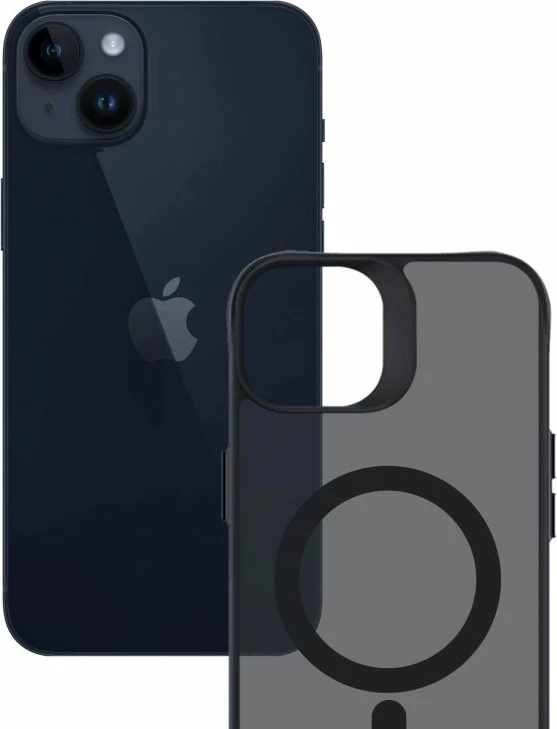 Kapak telefoni 3mk Smoke MagCase me MagSafe për iPhone 14 Plus, gjysmë-transparent