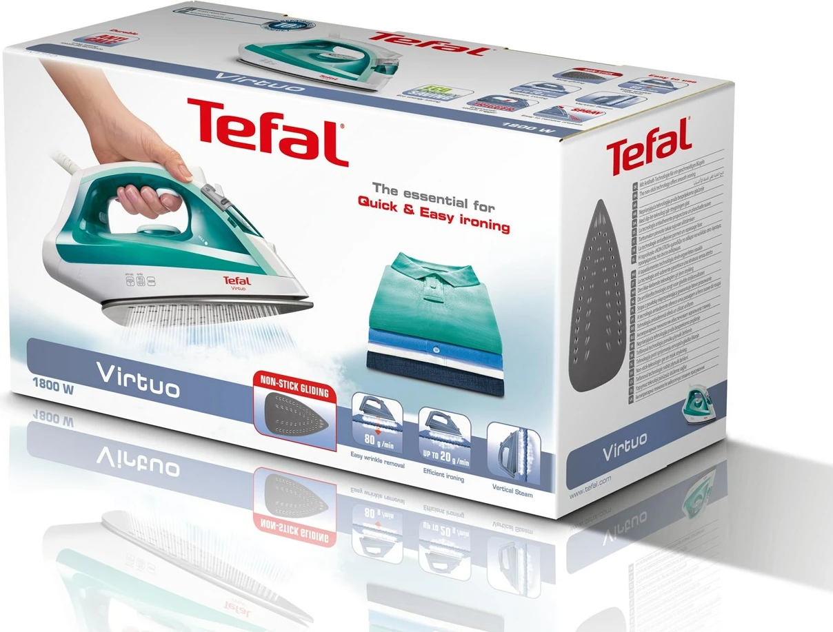 Hekur për hekurosje Tefal  Virtuo FV1710, 1800W, i bardhë