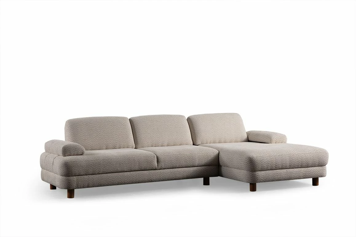 Kënd divani-krevat Atelier del Sofa, Nice L kënd djathtas, krem
