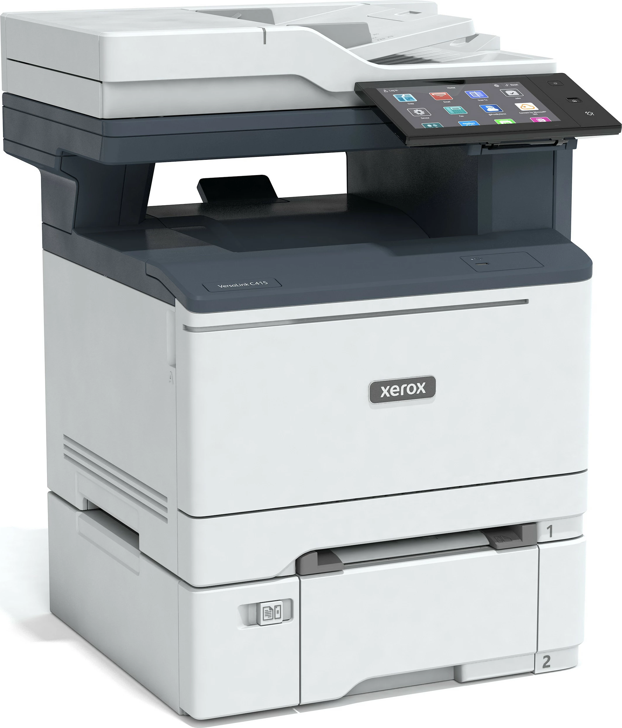 Printer multifunksional Xerox VersaLink C415DN, USB/LAN, print/scan/kopje/fax, duplex, gri/blu
