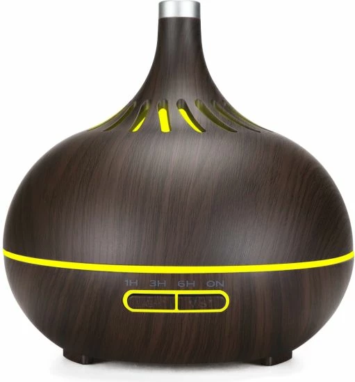 Diffuzor vajrash ANJOU ADA023-D 400 ml, LED, timer 1/3/6 orë, fikje automatike, dru i errët