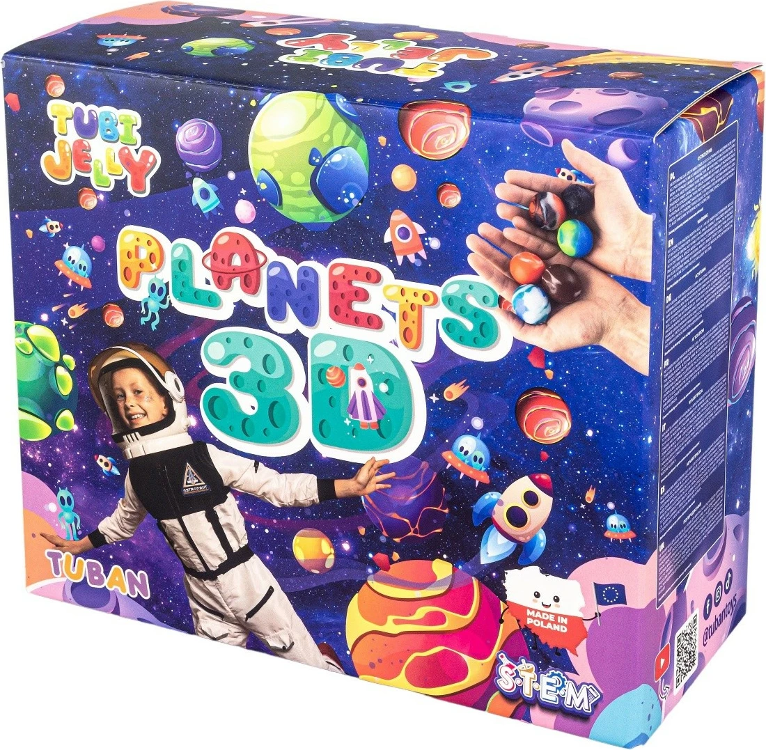 Set lodrash krijuese TUBAN Tubi Jelly Planets 3D, shumëngjyrëshe