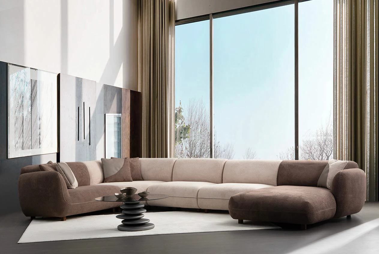 Këndare Pavia, krem dhe kafe, Atelier del Sofa