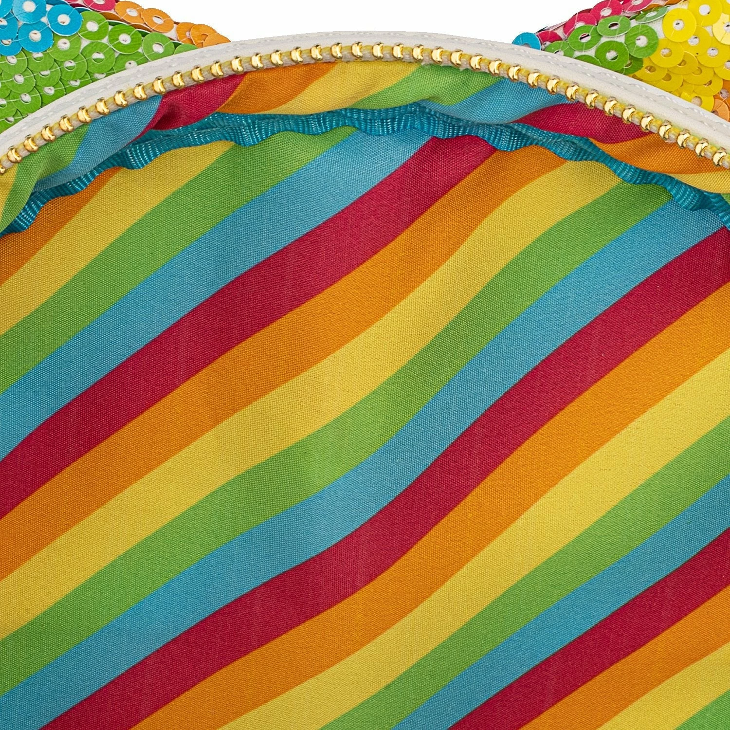Mini çantë shpine Loungefly Disney Sequin Rainbow Minnie, 22.9 x 26.7 x 11.5 cm, e bardhë, 1 copë