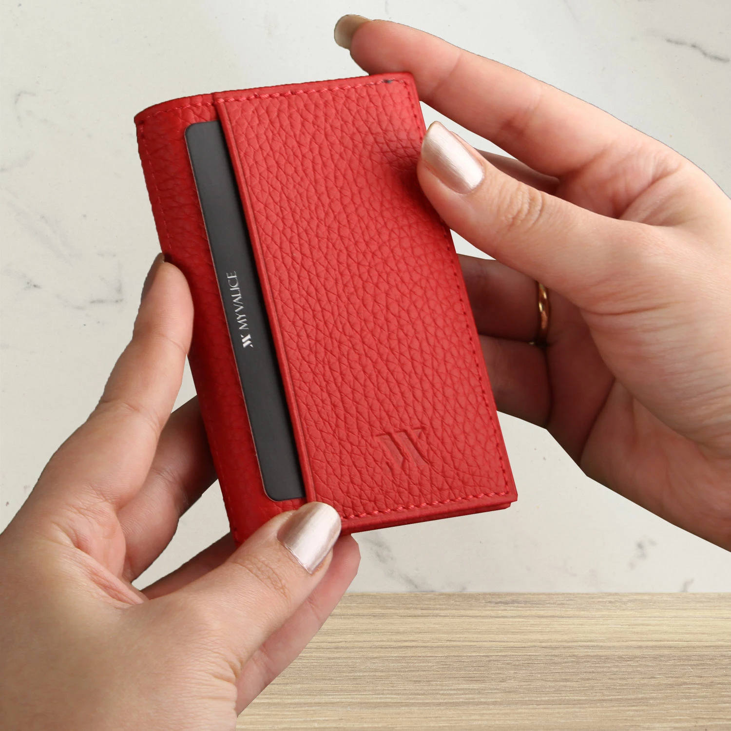 Portofol lëkure i kuq, Zoozie Bags, 4427