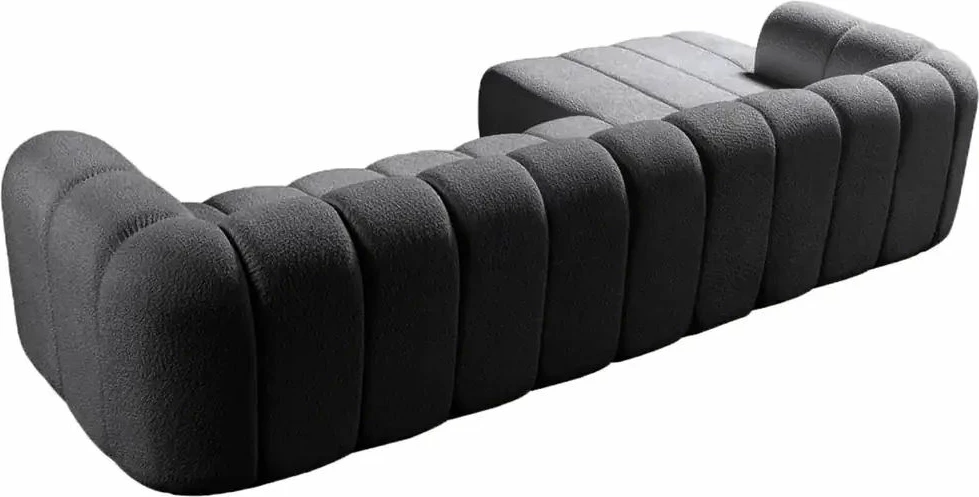 Kënd-sofë Atelier del Sofa, N-Line, kënd majtas, ngjyrë gri e errët
