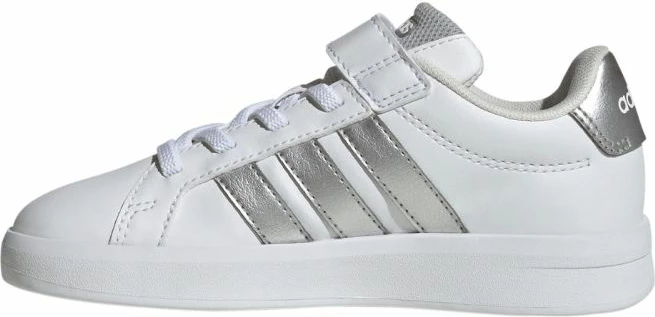 Atlete fëmijësh adidas Grand Court 3.0 JP9368, të bardha/argjendta