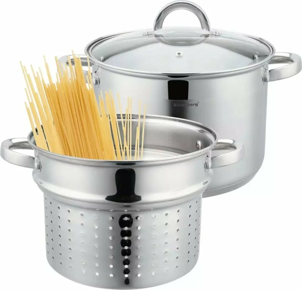 Tenxhere për pasta Klausberg KB-7738 24 cm 7.5 L, me insert dhe kapak, çelik