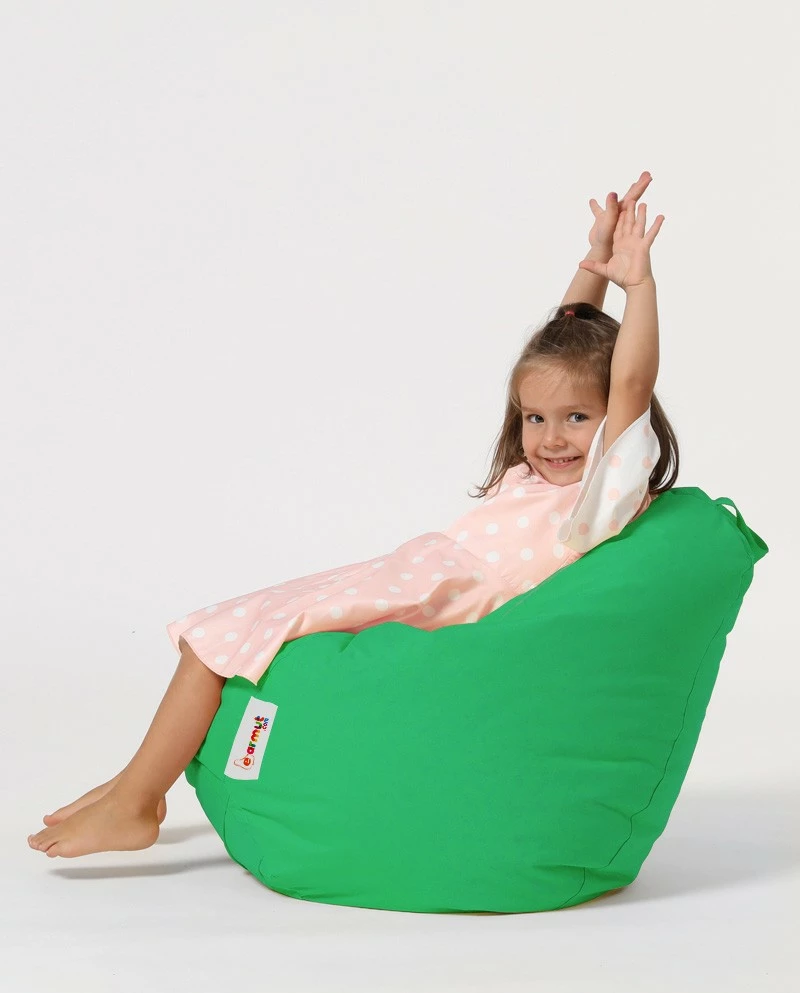 Qese për ulje për fëmijë, ngjyrë e gjelbër, Garden Bean Bag Atelier del Sofa, Premium Kids