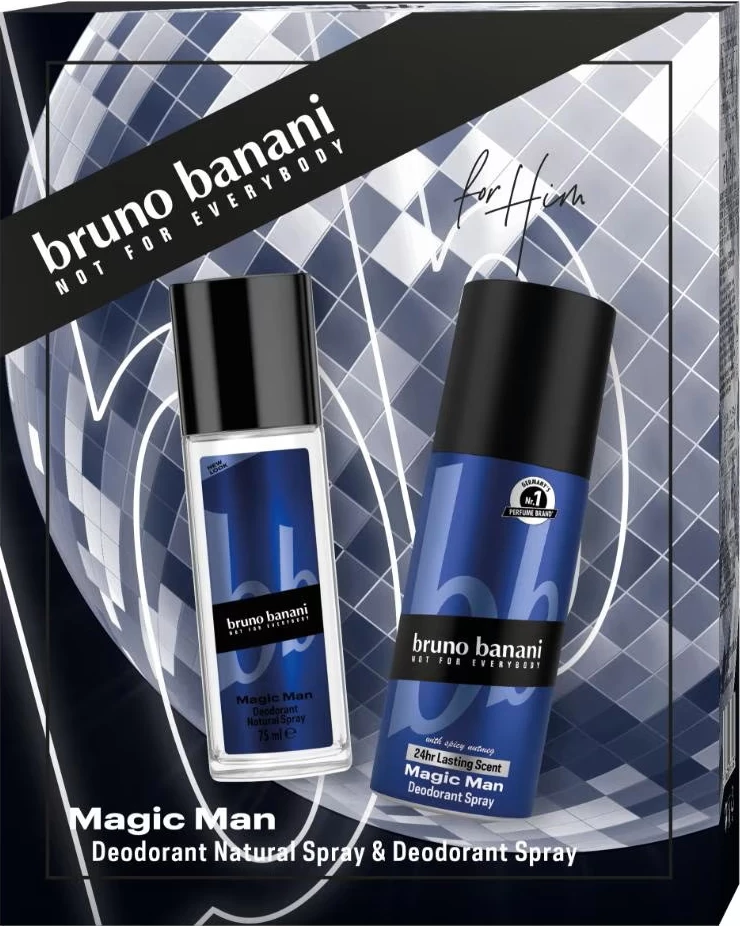 Set deodorantësh Bruno Banani Magic Man për meshkuj 75ml + 150ml