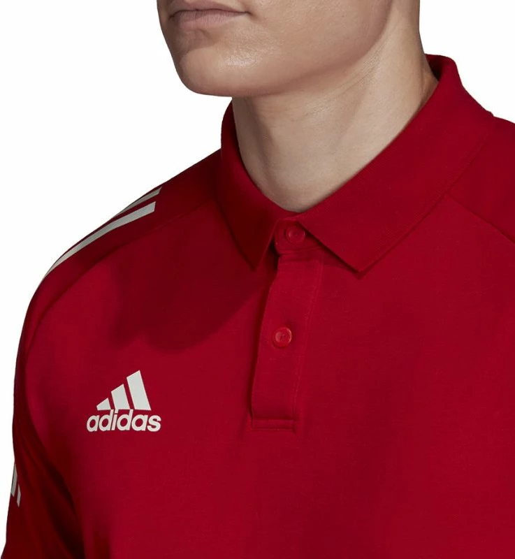 Maicë polo adidas për meshkuj, e bardhë me të kuqe [Madhësia: XS]