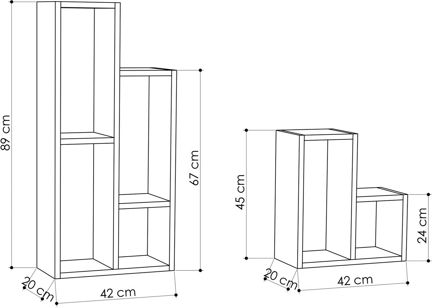 Raft librash, ngjyrë antracit, Skye Decor, Sule