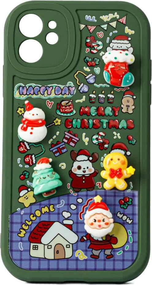 Fotroll për telefon TECH TIME Christmas Edition Deep Green (IP14PLUS)