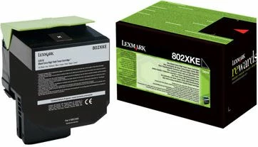 Toner Lexmark 80C2XKE kapacitet i lartë, i zi, origjinal