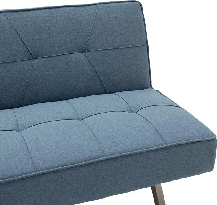 Divan 3 ulës, shtrat Travis, ngjyrë e kaltër e çelët, 175x83x74cm