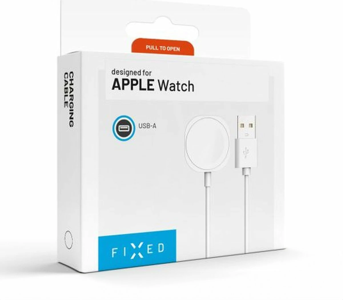 Kablë karikimi Fixed FIXDW-AW për Apple Watch, USB-A, Qi induksion, 1 m, 2.5 W, e bardhë