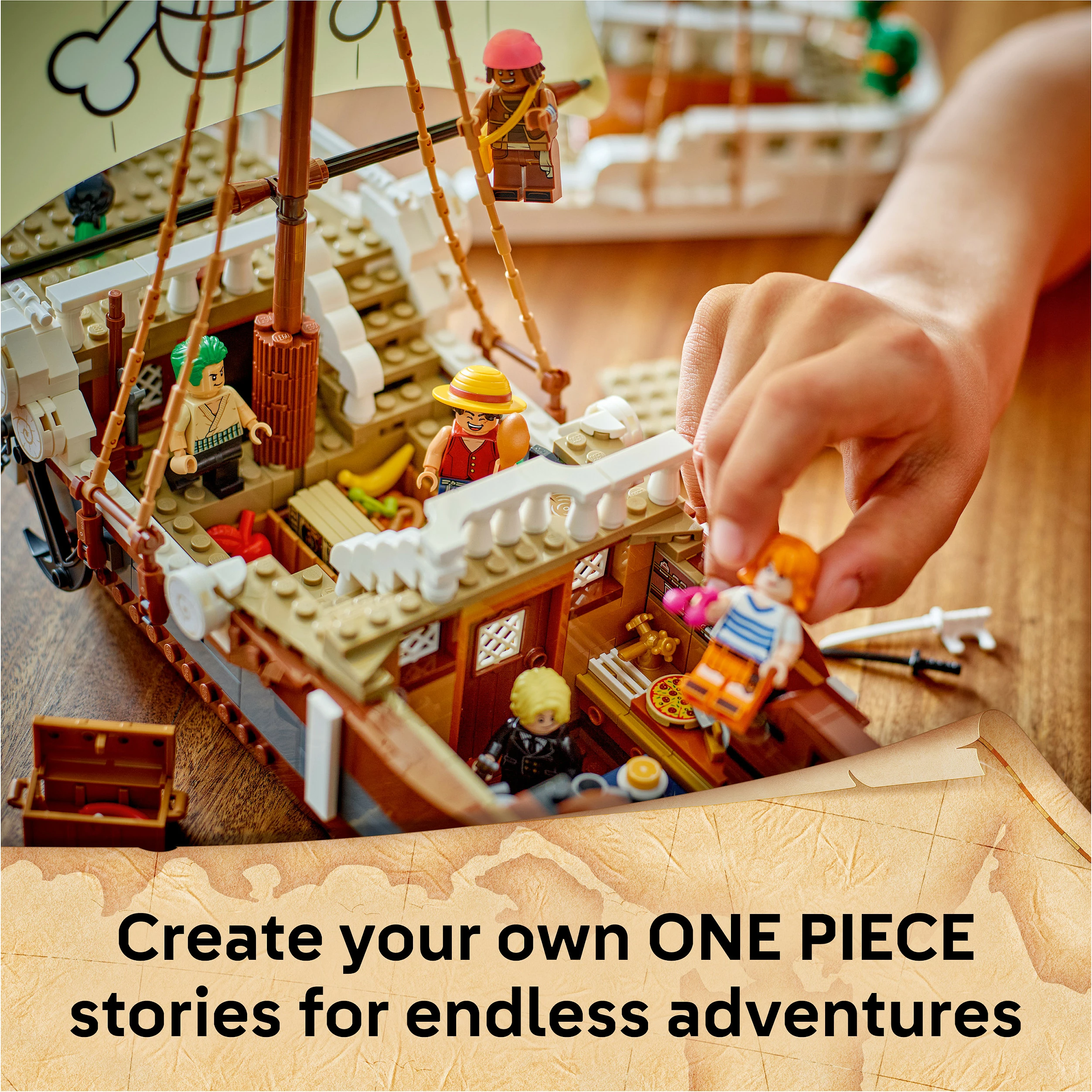 Set ndërtimi LEGO ONE PIECE The Going Merry Pirate Ship 75639, 1376 pjesë, 10+, multikolor
