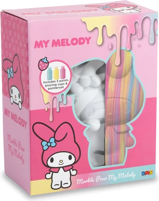 Hello Kitty My Melody Marble Pour Paint Craft Set