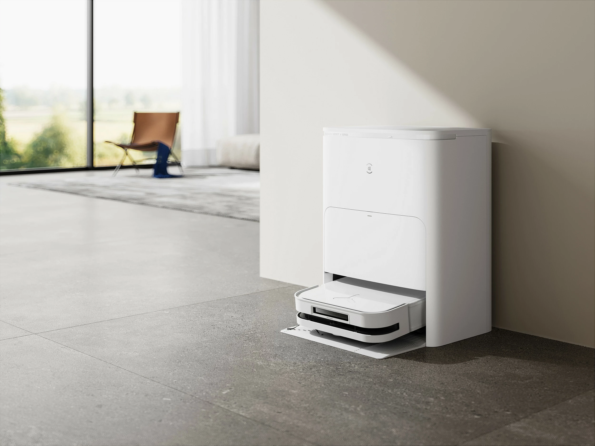 Robot fshesë Ecovacs Deebot X5 Omni, pa qese, stacion me qese pluhuri 3.5 L, fshirje e lagët, e bardhë