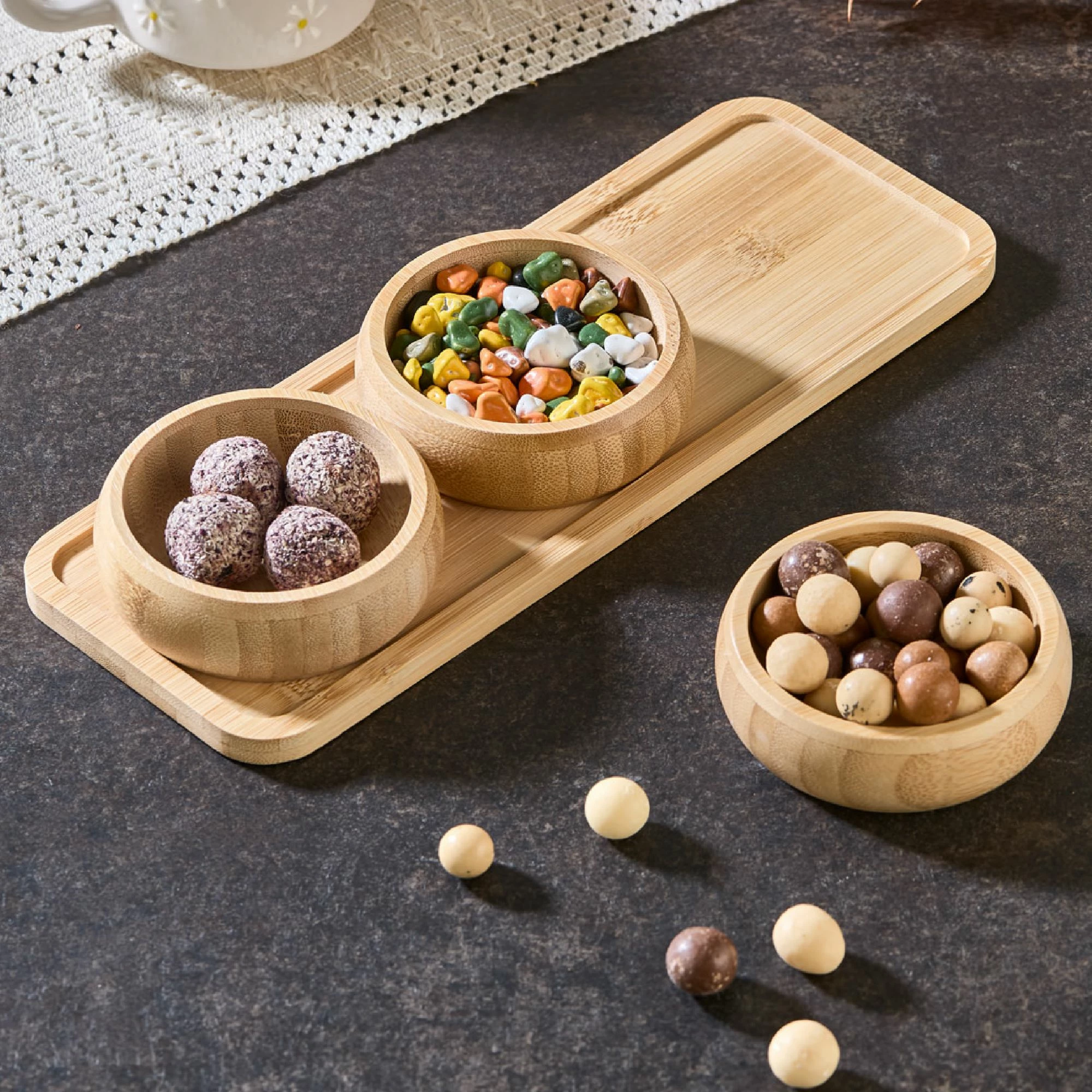 Set pjatash për meze (4 copë), Hermia Concept, shumëngjyrësh, Acero-32119