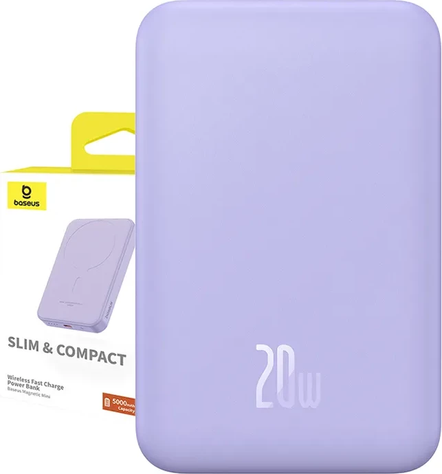 Powerbank Baseus Magnetic Mini 5000mAh 20W, vjollcë