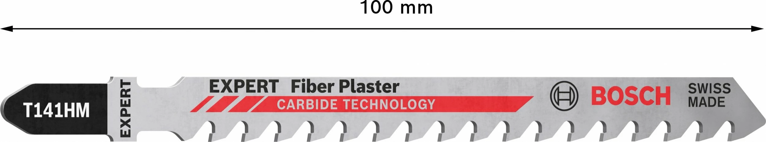 Teh sharrë për xhigso Bosch EXPERT Fiber Plaster T 141 HM, karbid (T-shank), 3 copë