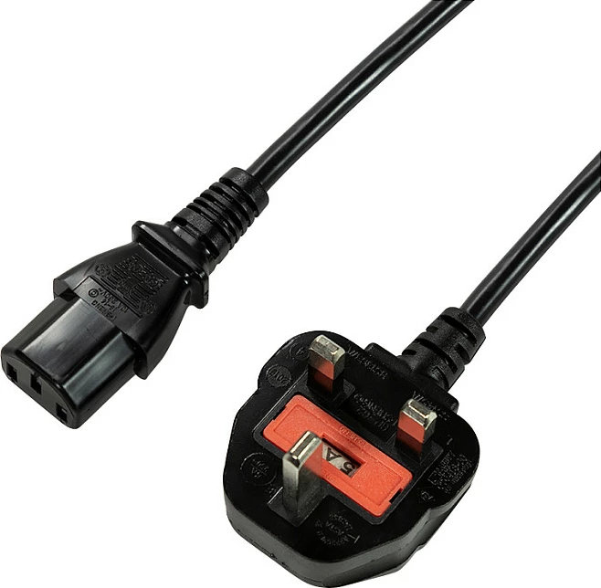 Kabllo rryme LogiLink BS1363 (UK) në IEC C13, 1.8 m, e zezë
