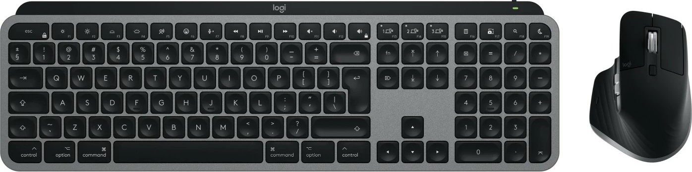 Kasë tastierë dhe maus Logitech MX Keys S Combo for Mac, wireless, LED, USB Type-C, e zezë