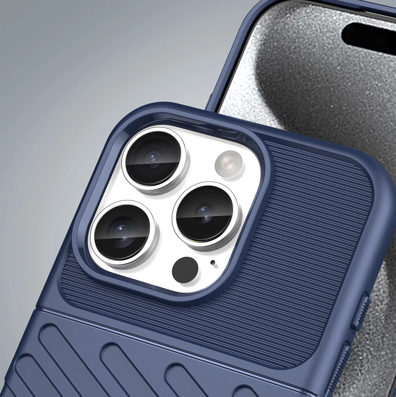 Mbështjellës Hurtel Thunder Case për iPhone 16 Pro Max, TPU, Blu