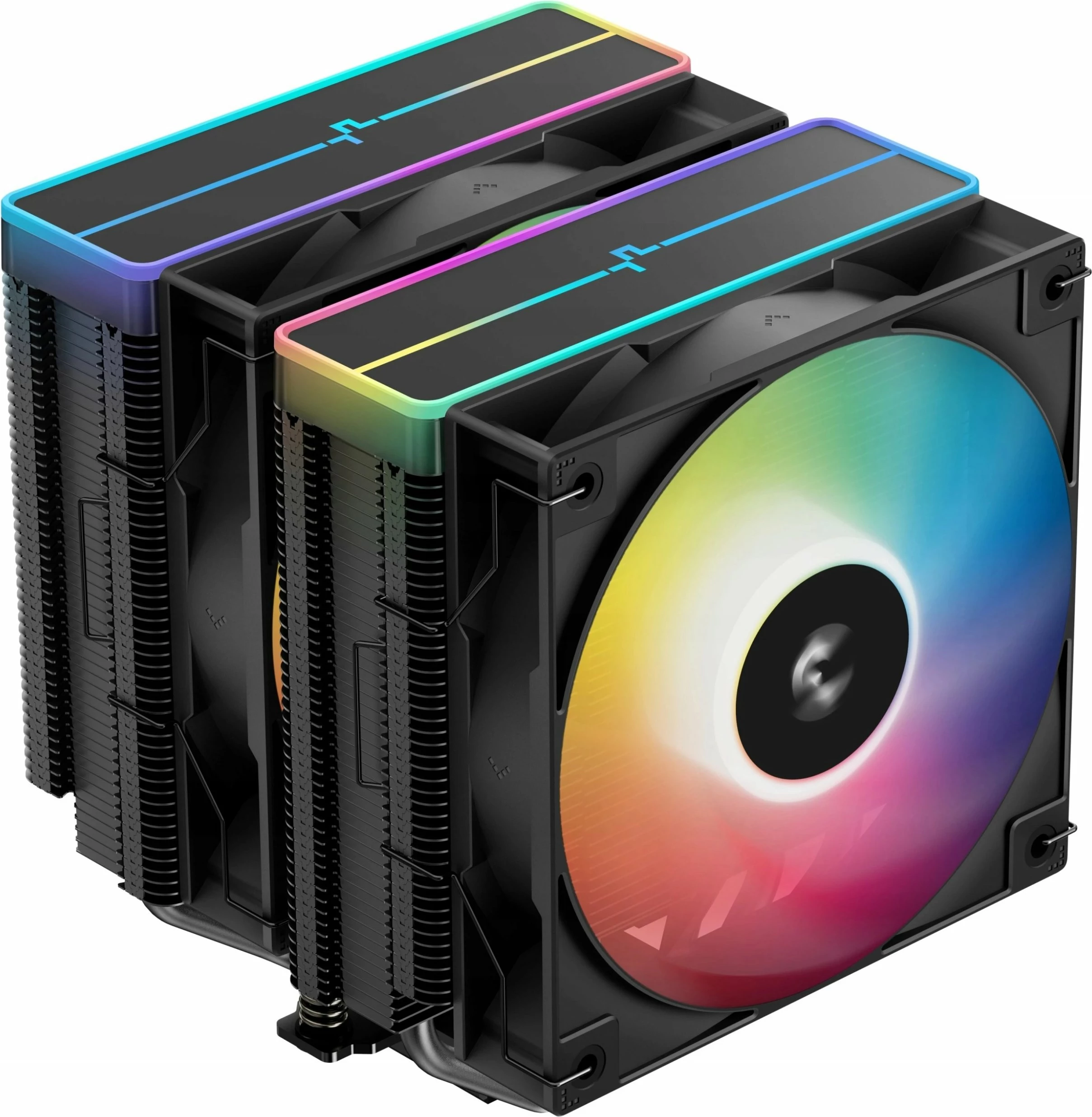 Ftohës CPU Deepcool AG620 BK ARGB V2 (R-AG620-BKAMMN-GJD), 2x120mm, 260W TDP, ARGB PWM, i zi
