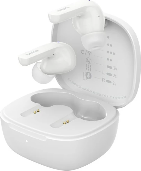 Kufje Belkin SoundForm Motion, True Wireless Stereo, Bardhë