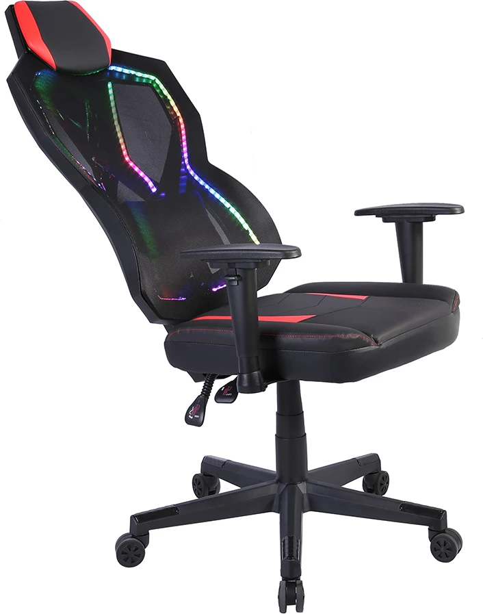 Karrige gaming për zyre, e zezë me të kuqe, STORM, 50x73x135
