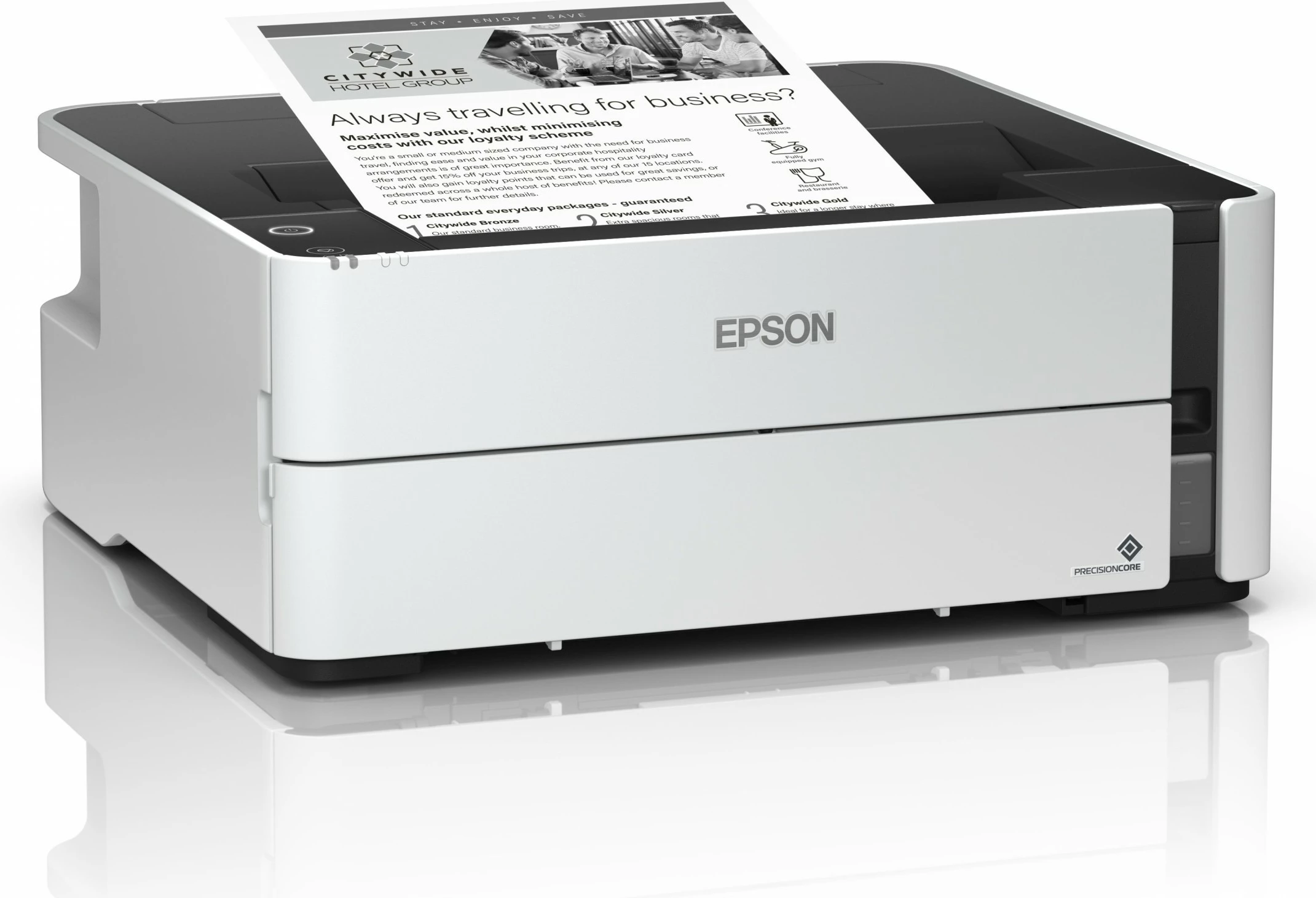 Printer Epson EcoTank ET-M1170, 1200 x 2400 DPI, A4, 20000 faqe në muaj, 39 ppm, Printim duplex, Gri