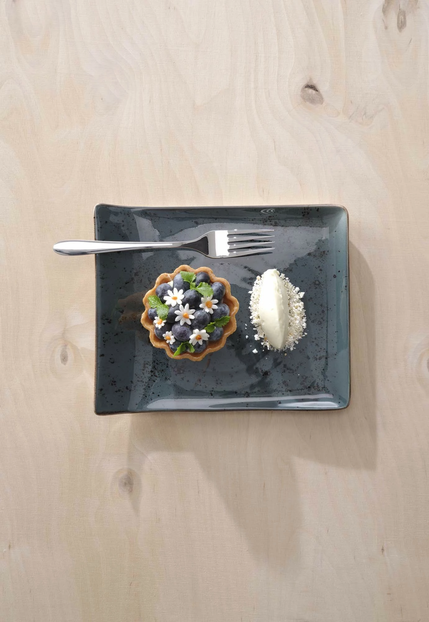 Pjatë drejtkëndore Fine Dine Arando 300x200 mm, set 6 copë, gri