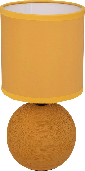 Llambë tavoline PWL-1210, qeramike, ngjyrë e verdhë, 13x25cm