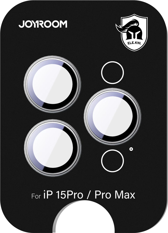 Mbrojtës xhami për kamera Joyroom JR-MFY0245 për iPhone 15 Pro/15 Pro Max, argjendtë